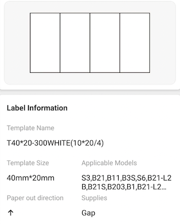 NB435 - NIIMBOT - B1 / B21 / B3S / B4 - 10MM X 20MM / 4 LINES - 1,200 WHITE LABELS