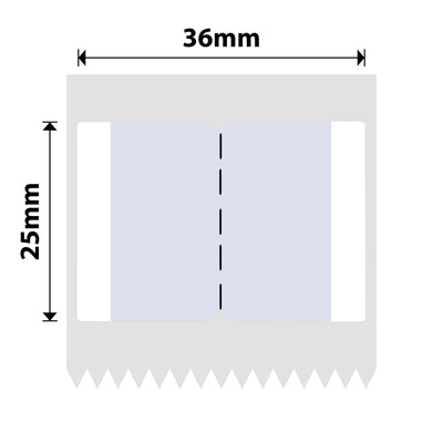 NB443 - NIIMBOT - B1 / B21 / B3S / B4 - 36X25MM - 260 GREY INDEX STICKER LABELS