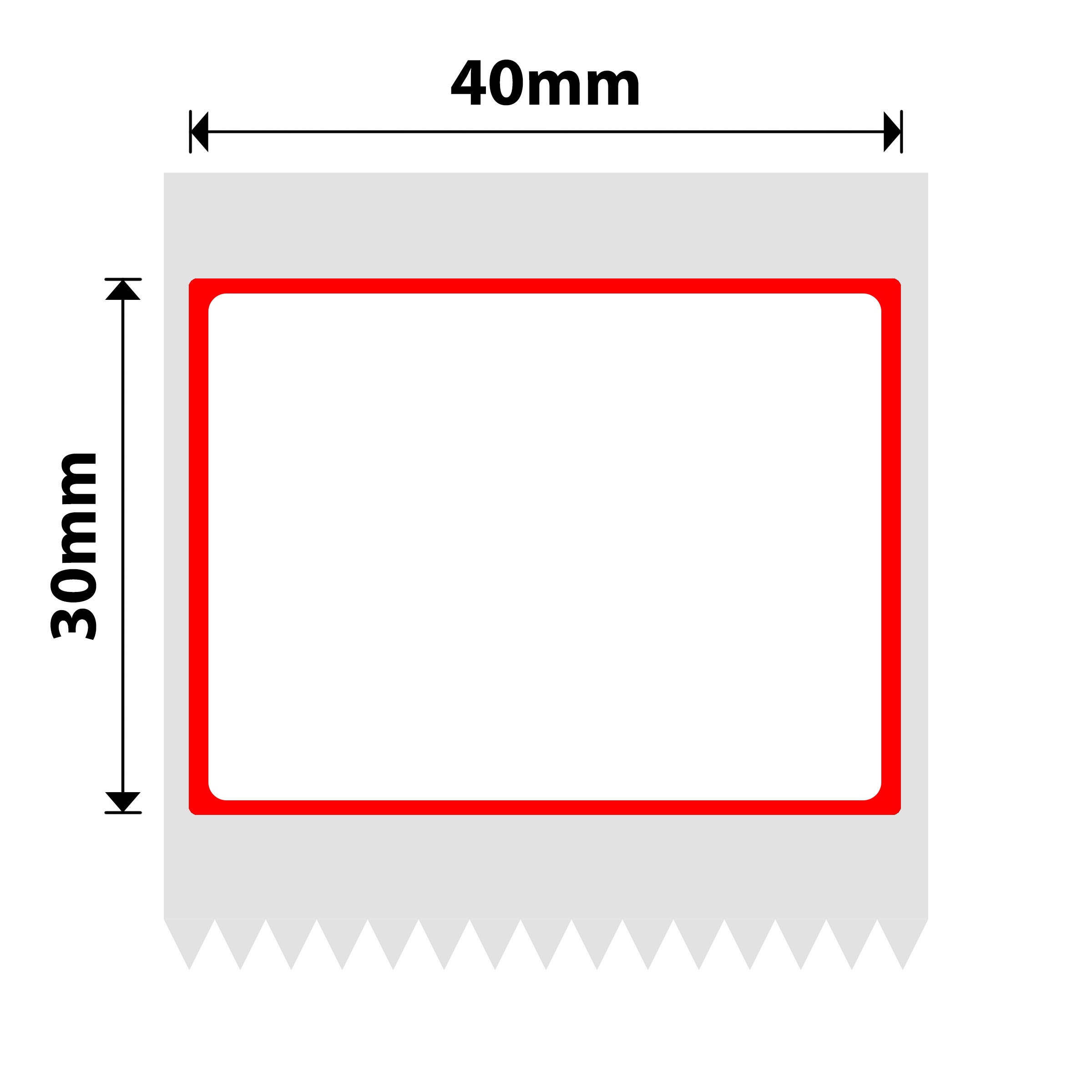 NB444 - NIIMBOT - B1 / B21 / B3S / B4 - 40X30MM - 230 RED FRAME LABELS