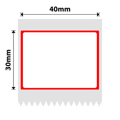 NB444 - NIIMBOT - B1 / B21 / B3S / B4 - 40X30MM - 230 RED FRAME LABELS