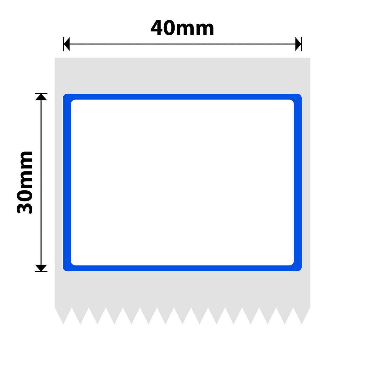 NIIMBOT - B Range - 40x30mm - Blue Frame - 230 Labels