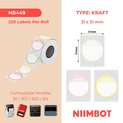 NIIMBOT - Gamma B - 31x31mm - Hello - 220 etichette