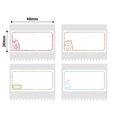 NB454 - NIIMBOT - B1 / B21 / B3S / B4 - 40X20MM - 320 STUDY BUDDY MULTI - COLOUR LABELS