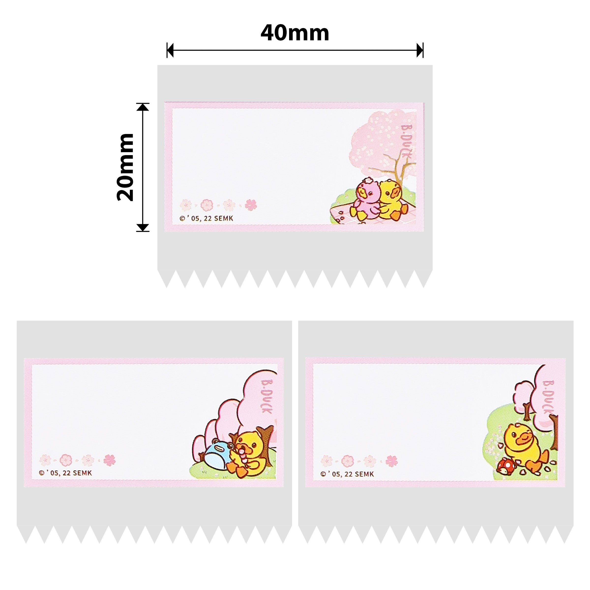 NB455 - NIIMBOT - B1 / B21 / B3S / B4 - 40X20MM - 320 DUCK & CHERRY BLOSSOM LABELS
