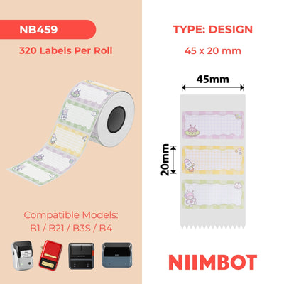 NIIMBOT - B Range - 45x20mm - Space Squad - 320 Labels