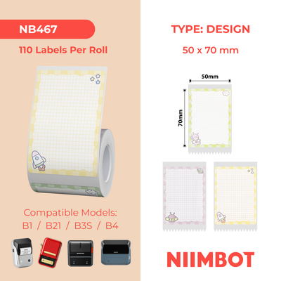 NB467 - NIIMBOT - B1 / B21 / B3S / B4 - 50X70MM - 110 CAMPING LABELS