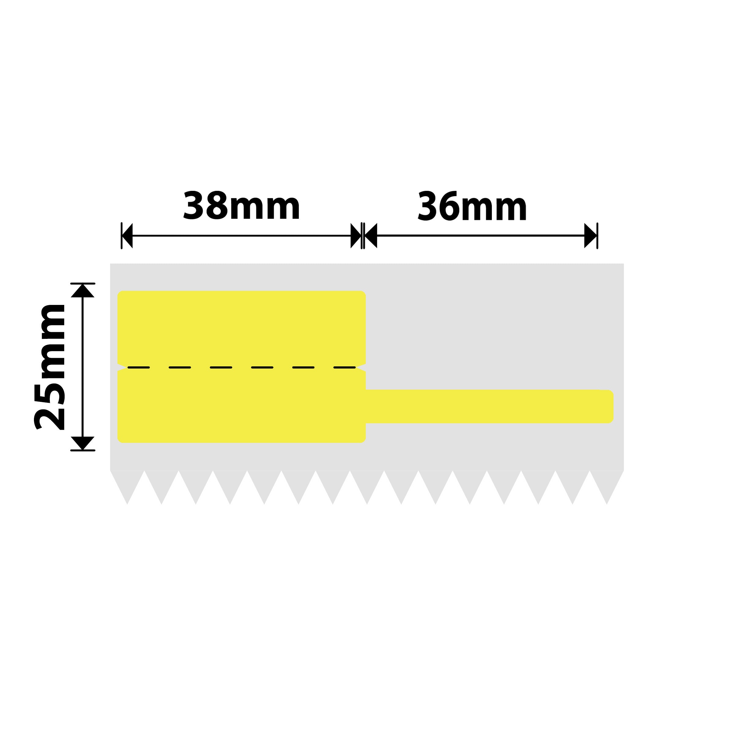 NB484 - NIIMBOT - M3 ONLY - 38X25+36MM - 450 YELLOW CABLE LABELS