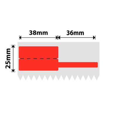 NB485 - NIIMBOT - M3 ONLY - 38X25+36MM - 450 RED CABLE LABELS