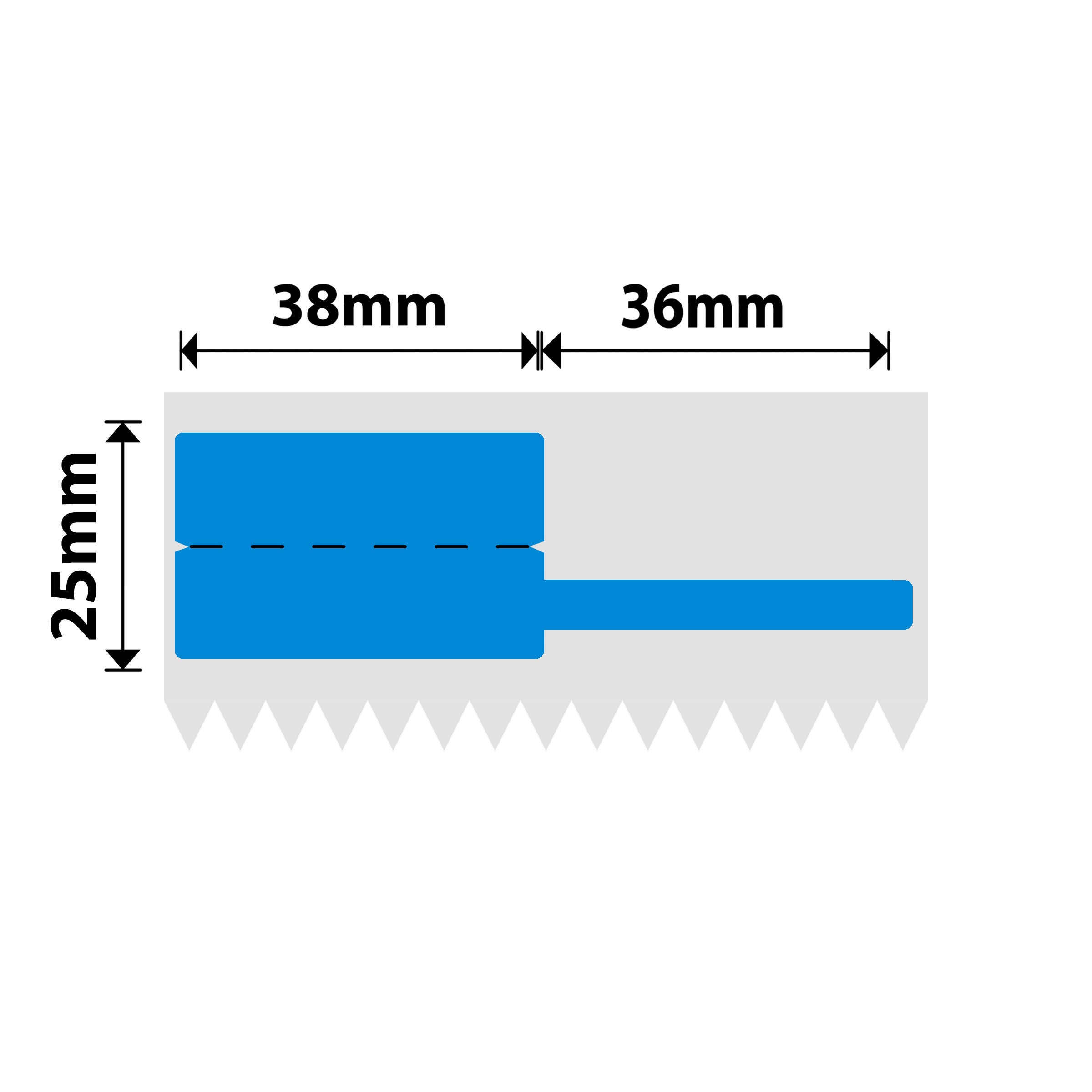 NB487 - NIIMBOT - M3 ONLY - 38X25+36MM - 450 BLUE CABLE LABELS