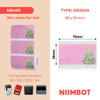 NIIMBOT - Gamma B - 70x38mm - Albero di Natale