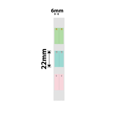 NB512 - NIIMBOT - D11 / D101 / D110 / H1S - 6X22MM/2L - 500 MULTI-COLOUR CUTE PET VERTICAL PEN - STATIONARY LABELS