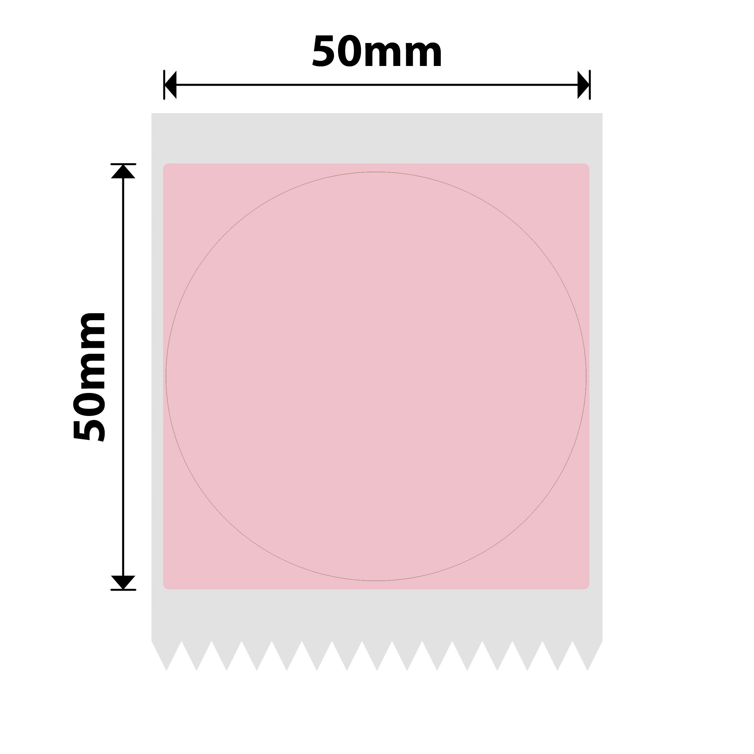 NB515 - NIIMBOT - B1 / B21 / B3S / B4 - 50X50MM - 150 PINK ROUND LABELS