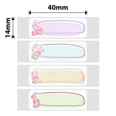 NB529 - NIIMBOT - B18 / N1 - 14X40MM - 60 CUTE BUNNY IRON ON LABELS