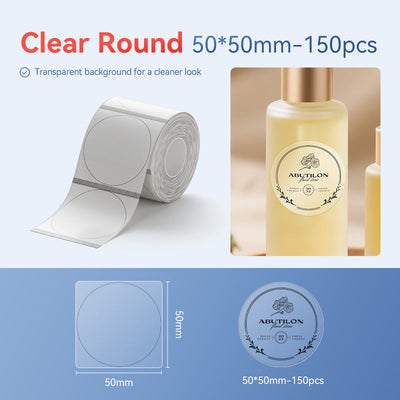 NB532 - NIIMBOT - B1 / B21 / B3S / B4 - 50X50MM - 150 TRANSPARENT LABELS