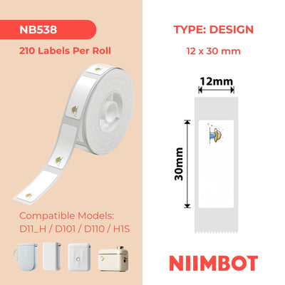 NIIMBOT-Gamme D-12x30mm-Vaisseau extraterrestre-210 étiquettes