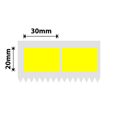 NB558 - NIIMBOT - K3 ONLY - 30X20MM/2L - 2,600 YELLOW LABELS