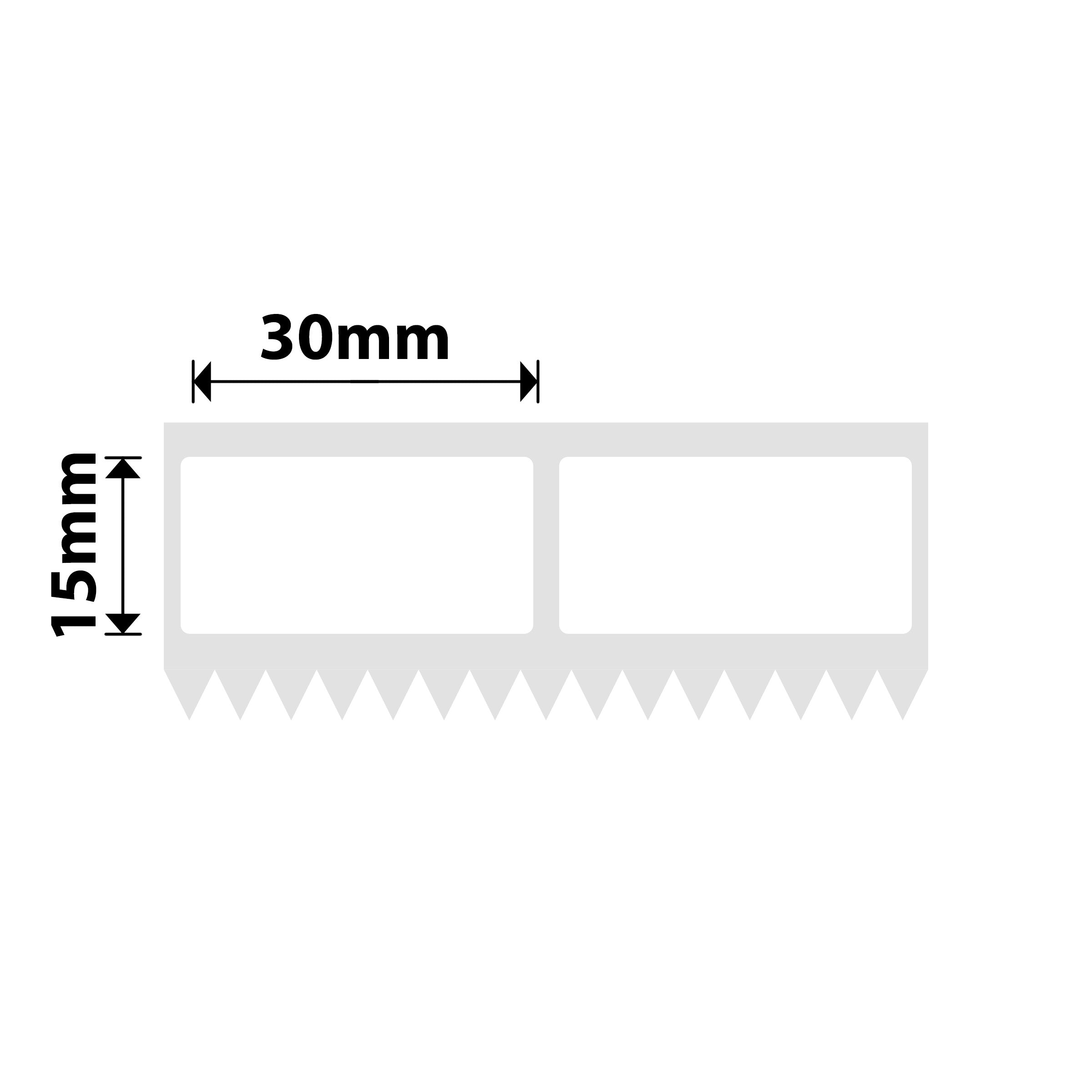 NB572 - NIIMBOT - K3 ONLY - 30X15MM/2L - 3,320 WHITE LABELS