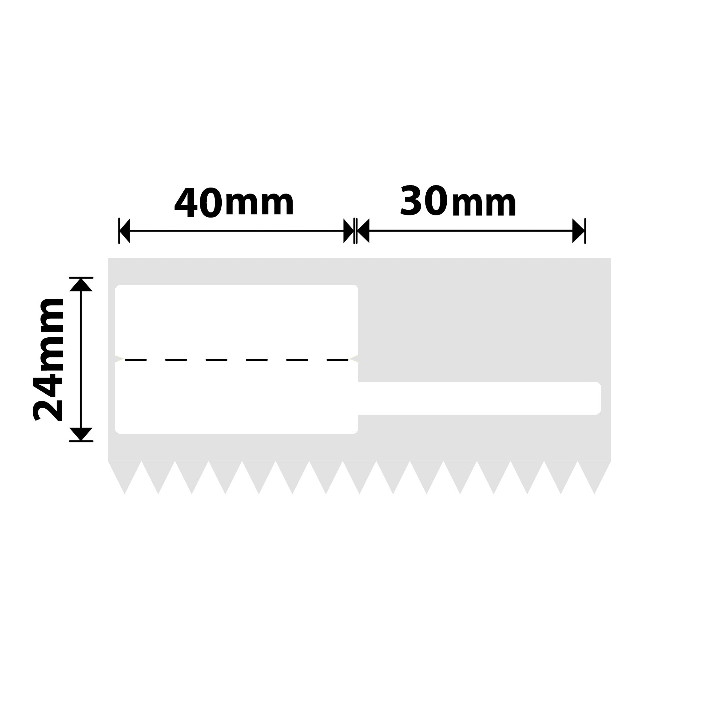 NB573 - NIIMBOT - K3 ONLY - 40X24+30MM - 1,110 WHITE CABLE LABELS