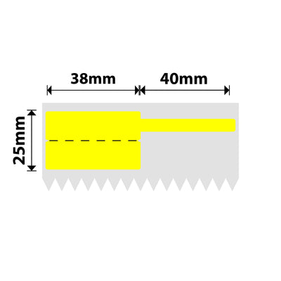 NB578 - NIIMBOT - K3 ONLY - 38X25+40MM - 1,000 YELLOW CABLE LABELS