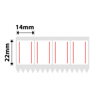 NB583 - NIIMBOT - K3 ONLY - 14X22MM/4L - 4,800 RED DOUBLE LINE LABELS