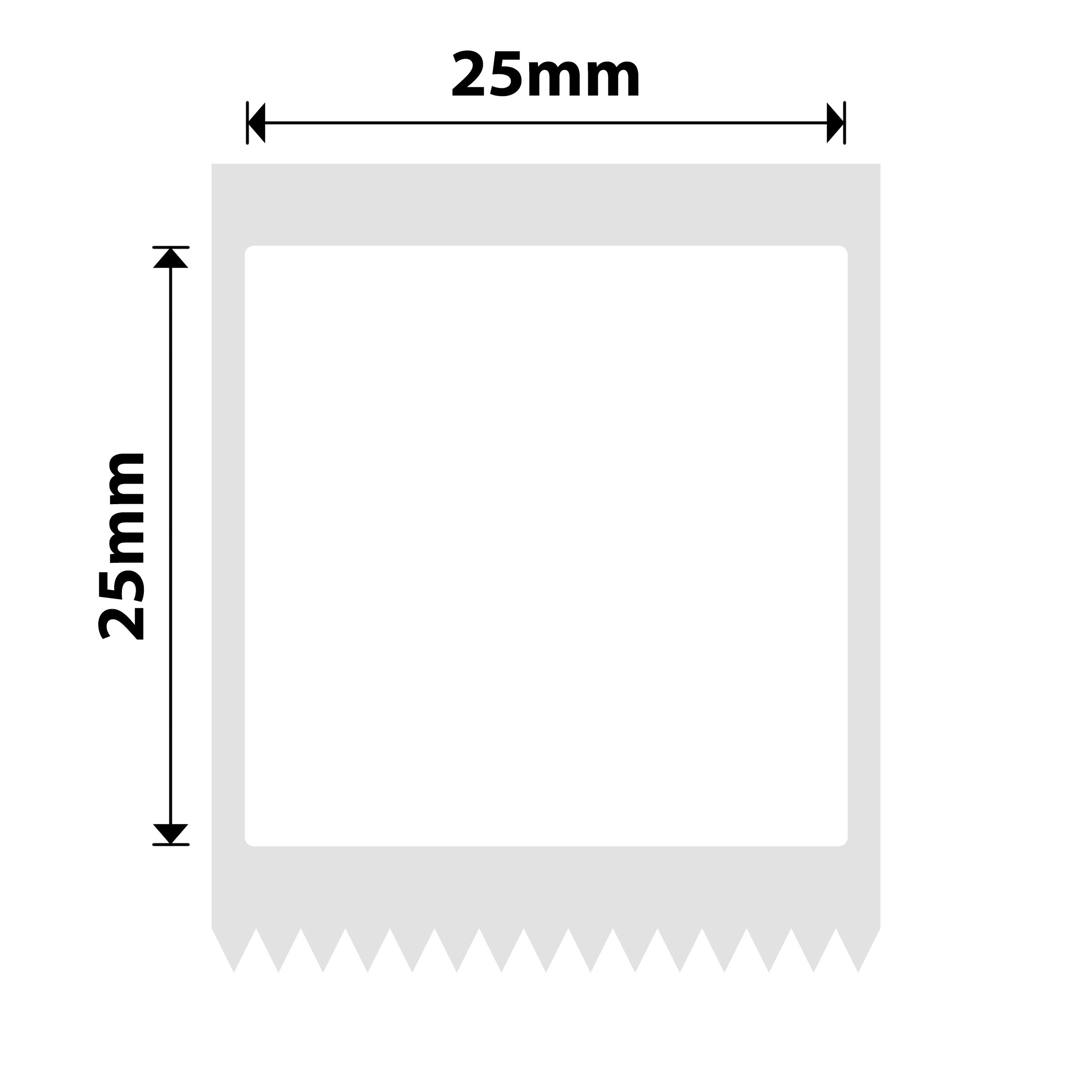 NB590 - NIIMBOT - M2 / M3 - 25X25MM - 265 WHITE PET LABELS