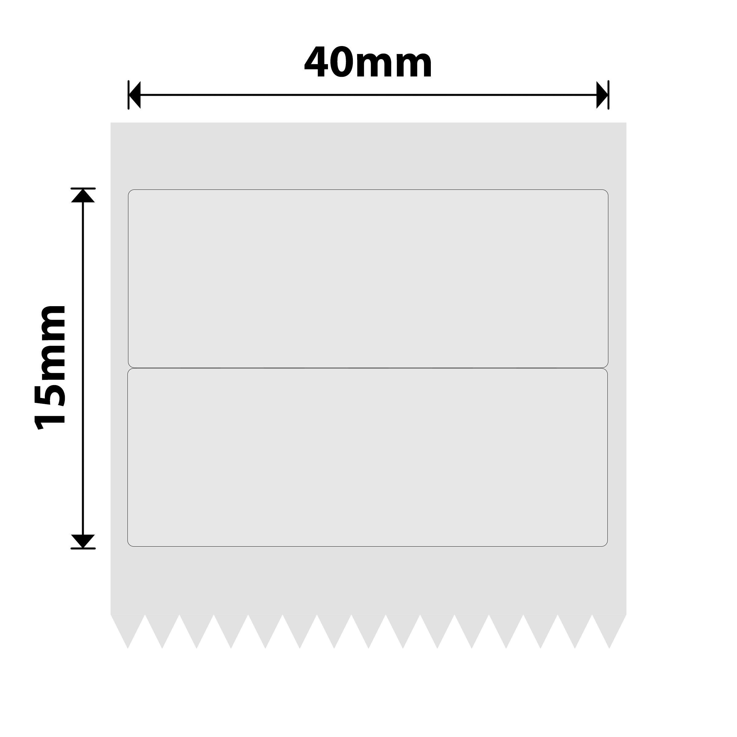 NB615 - NIIMBOT - B1 / B21 / B3S / B4 - 40X15MM/2R - 460 LABELS - TRANSPARENT