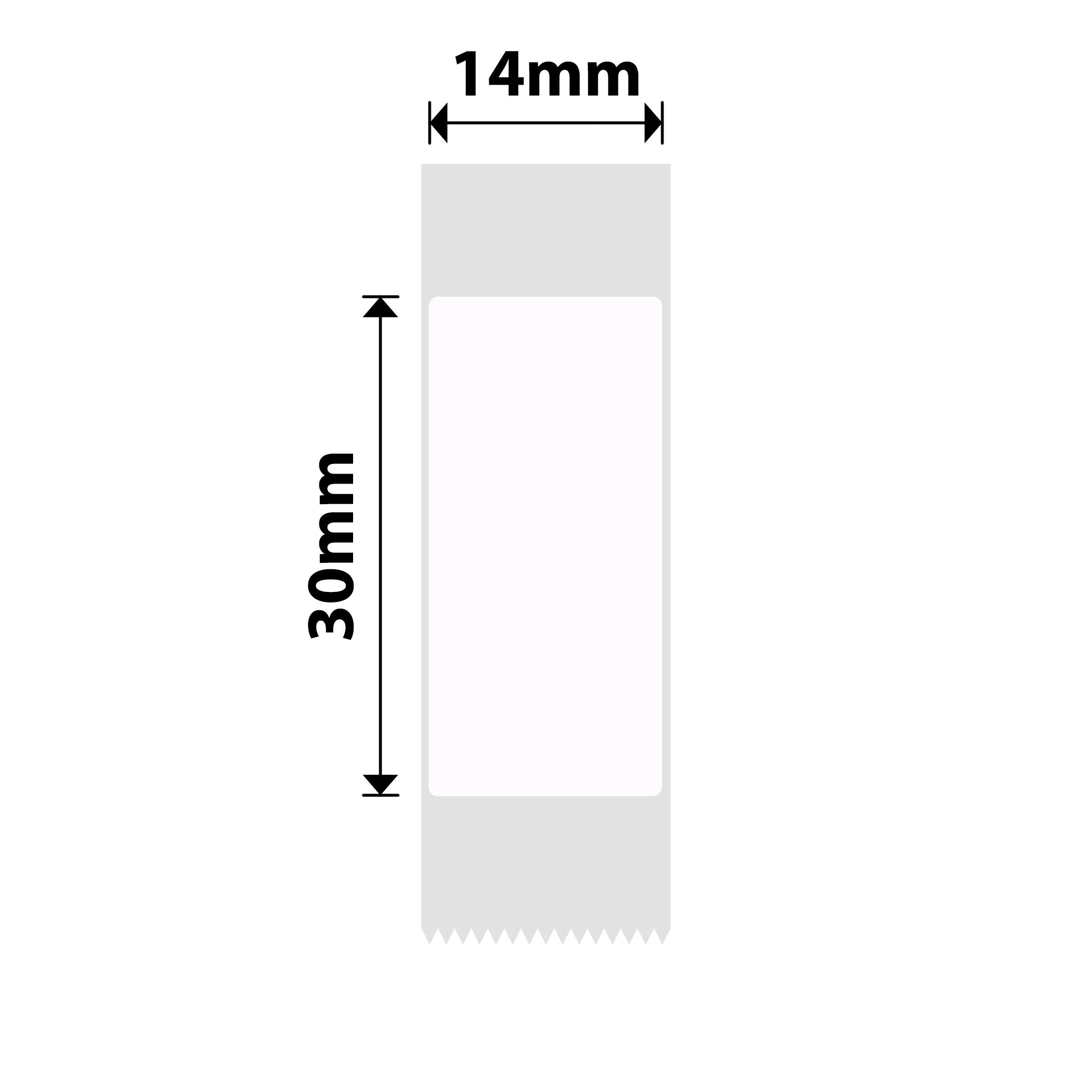 NB637 - NIIMBOT - D11 / D101 / D110 / H1S - 14X30MM - 195 WHITE RED TEXT LABELS