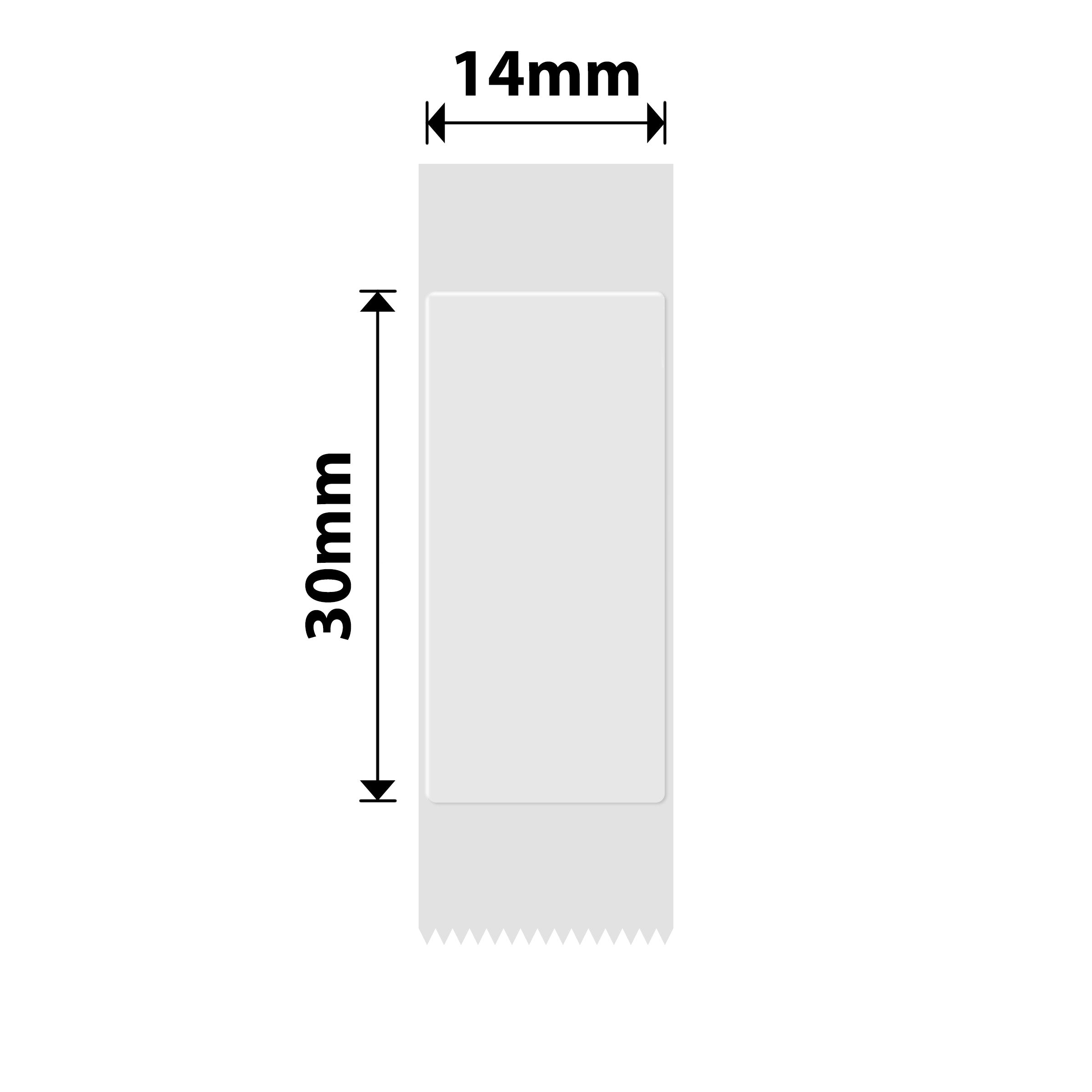 NB638 - NIIMBOT - D11 / D101 / D110 / H1S - 14X30MM - 195 TRANSPARENT BLUE TEXT LABELS