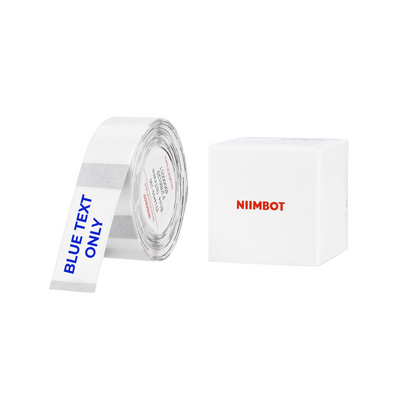 NB638 - NIIMBOT - D11 / D101 / D110 / H1S - 14X30MM - 195 TRANSPARENT BLUE TEXT LABELS