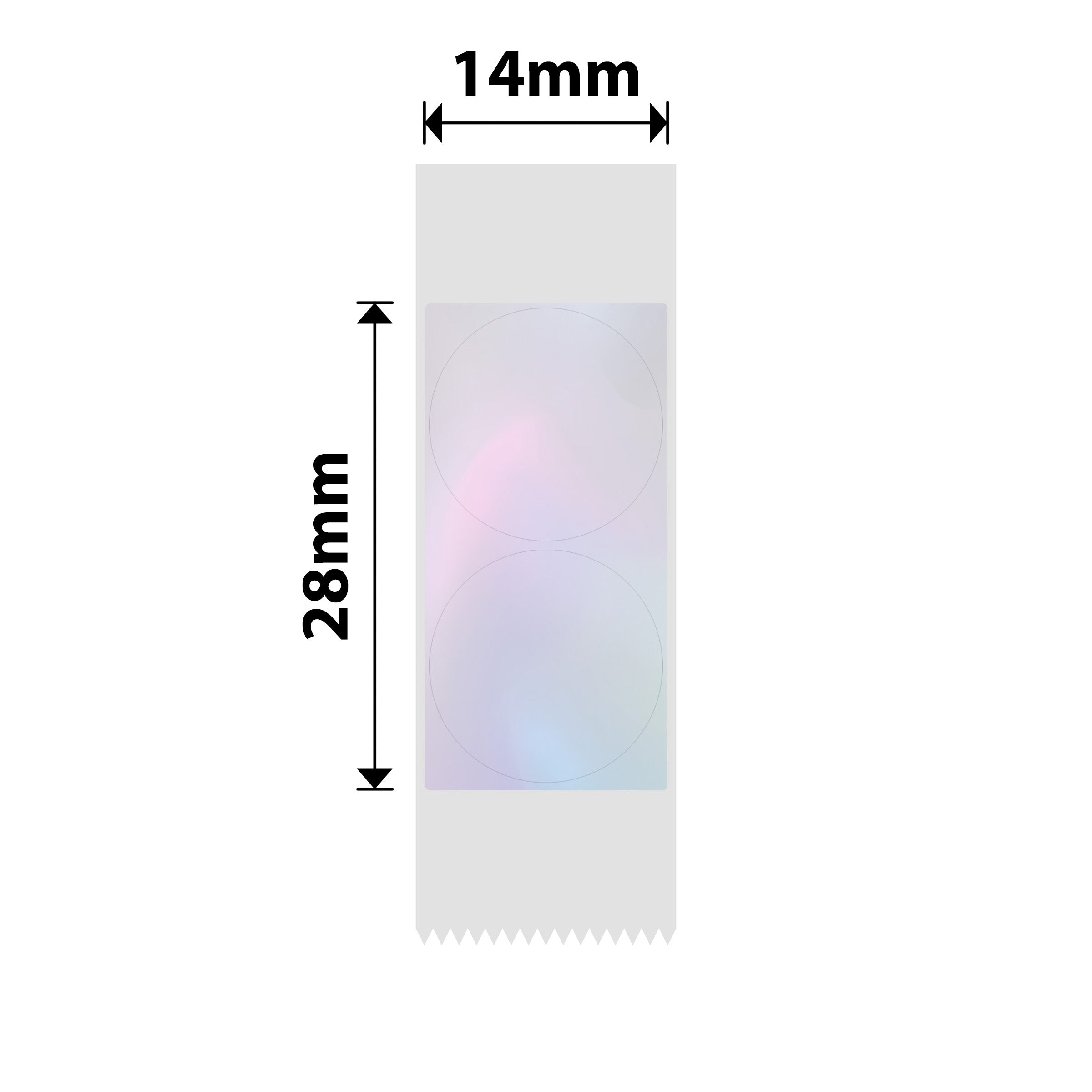 NB639 - NIIMBOT - D11 / D101 / D110 / H1S - 14X28MM - 205 PINK ROUND TRANSPARENT LABELS