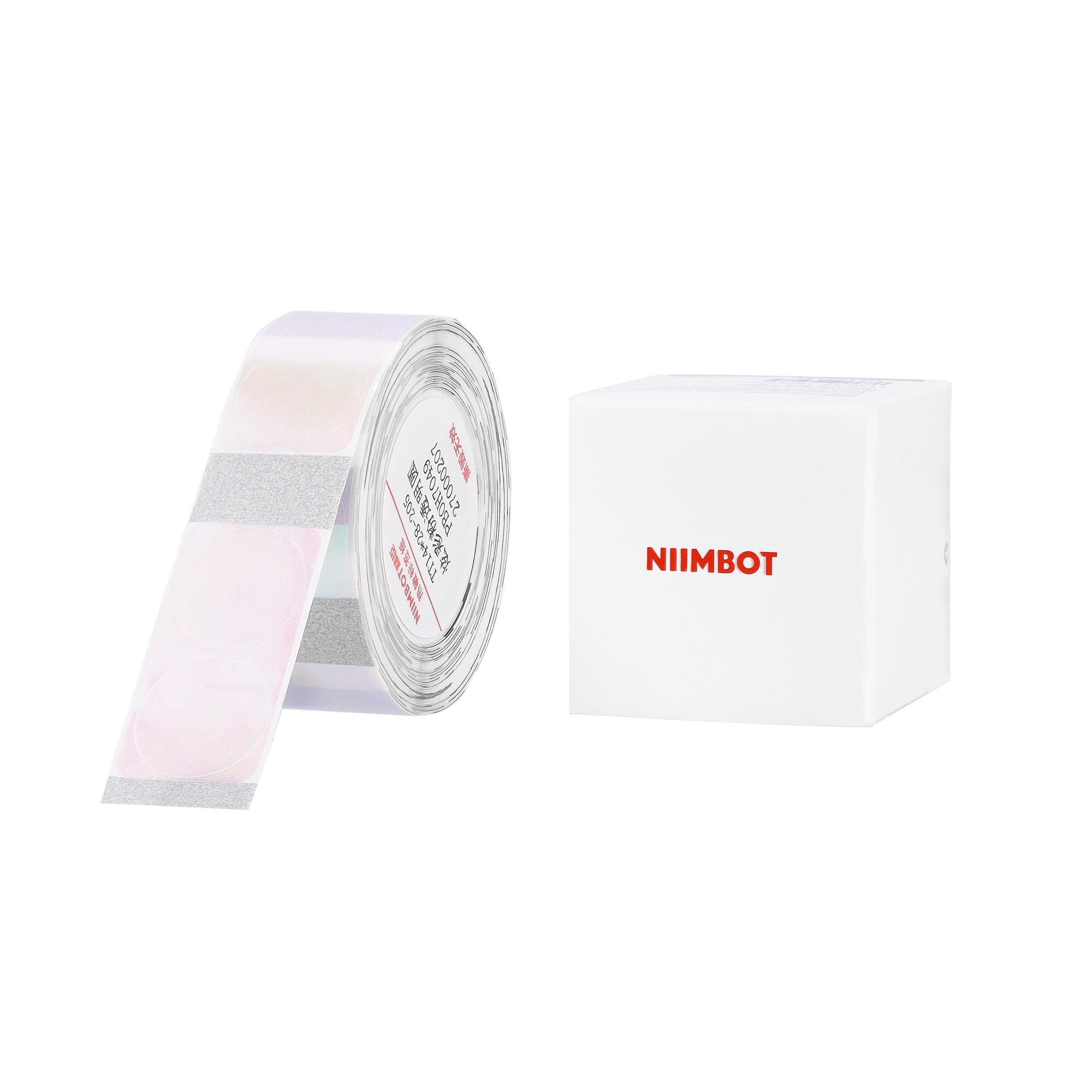 NB639 - NIIMBOT - D11 / D101 / D110 / H1S - 14X28MM - 205 PINK ROUND TRANSPARENT LABELS