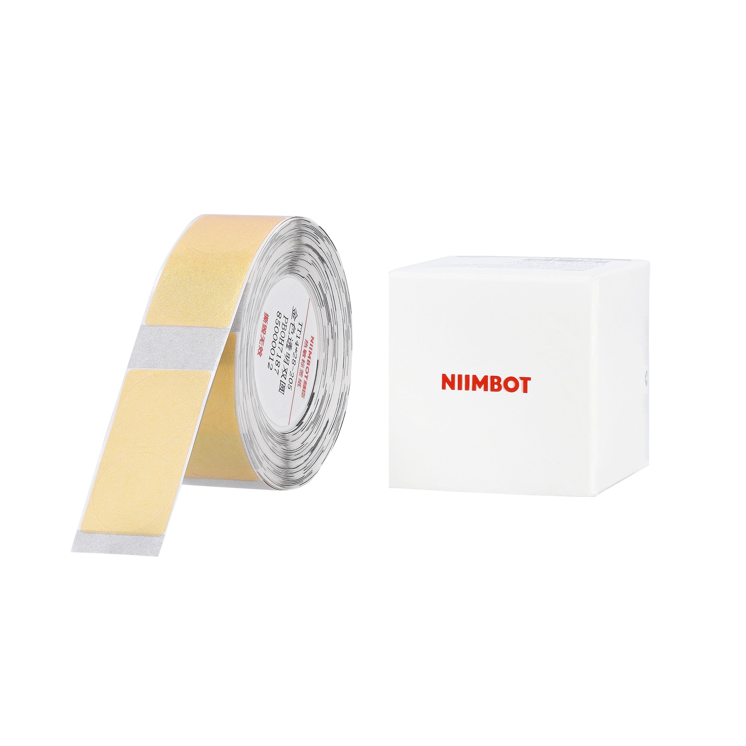 NB640 - NIIMBOT - D11 / D101 / D110 / H1S - 14X28MM - 205 ROUND GOLD TRANSPARENT LABELS