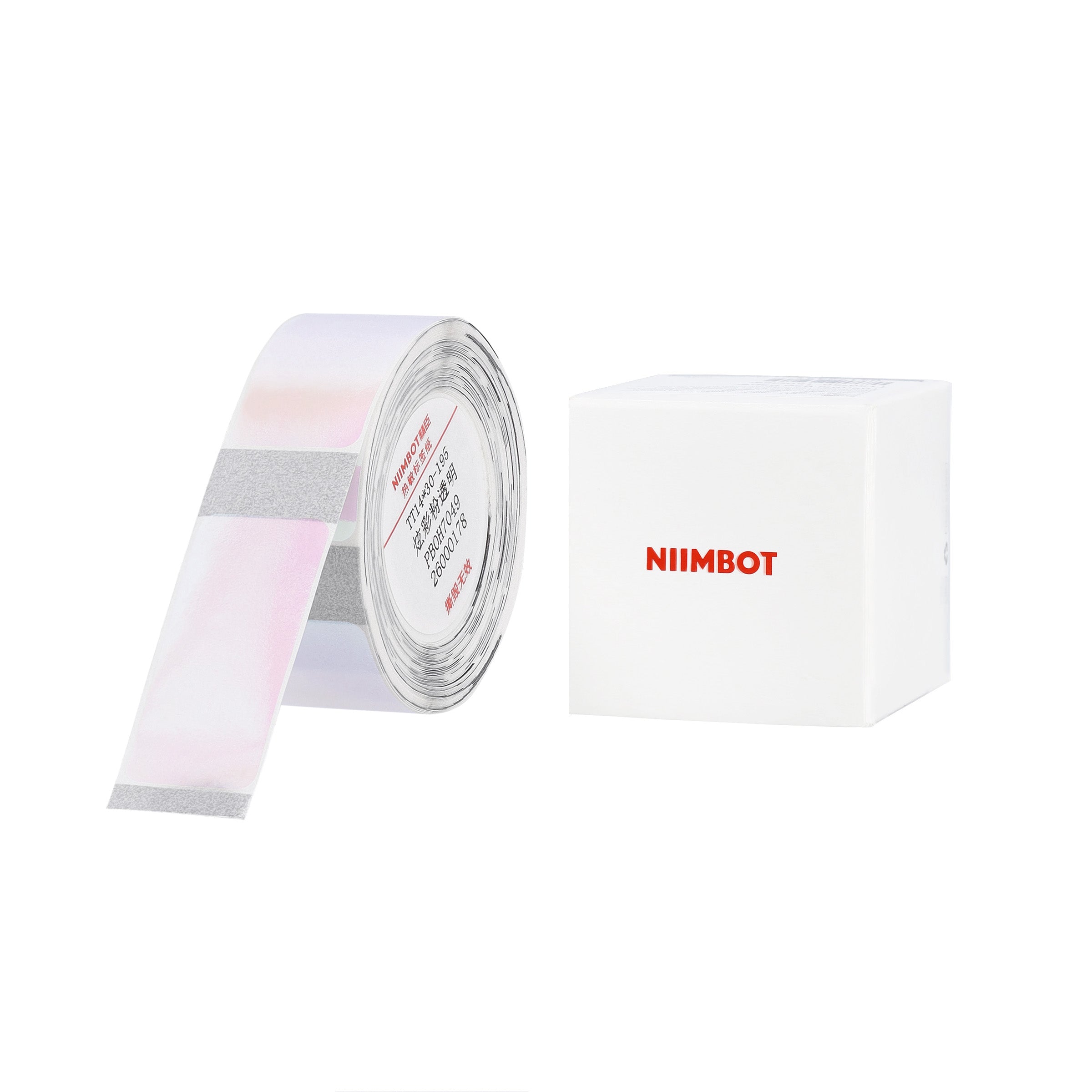 NB642 - NIIMBOT - D11 / D101 / D110 / H1S - 14X30MM - 195 TRANSPARENT COLOURFUL PINK LABELS