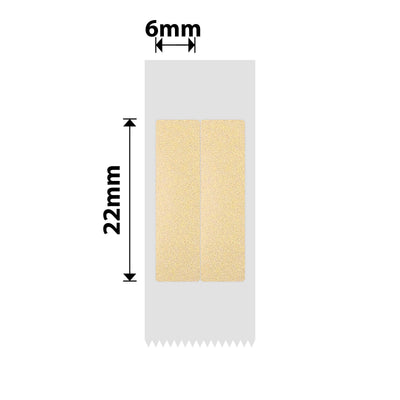 NB646 - NIIMBOT - D11 / D101 / D110 / H1S - 6X22MM/2L - 500 GOLD TRANSPARENT VERTICAL PEN - STATIONARY LABELS