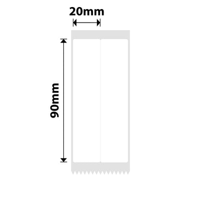 NB648 - NIIMBOT - B1 / B21 / B3S / B4 - 20MMX90MM/2L - 170 WHITE BLUE TEXT LABELS