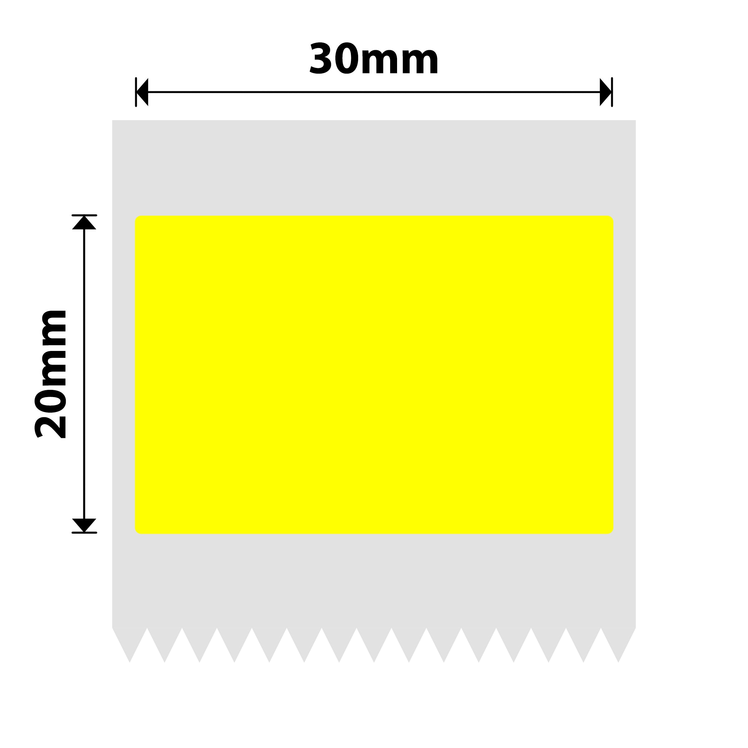 NB650 - NIIMBOT - B1 / B21 / B3S / B4 - 30X20MM - 315 YELLOW RED TEXT ONLY LABELS