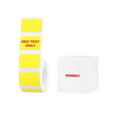 NB650 - NIIMBOT - B1 / B21 / B3S / B4 - 30X20MM - 315 YELLOW RED TEXT ONLY LABELS