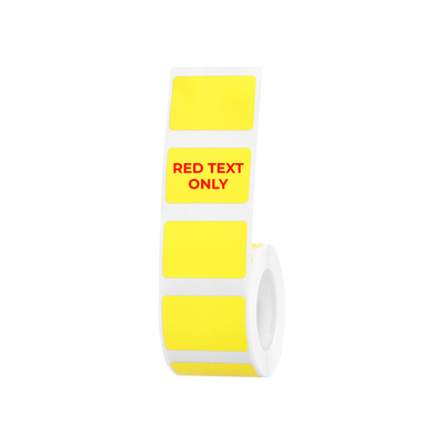 NB650 - NIIMBOT - B1 / B21 / B3S / B4 - 30X20MM - 315 YELLOW RED TEXT ONLY LABELS