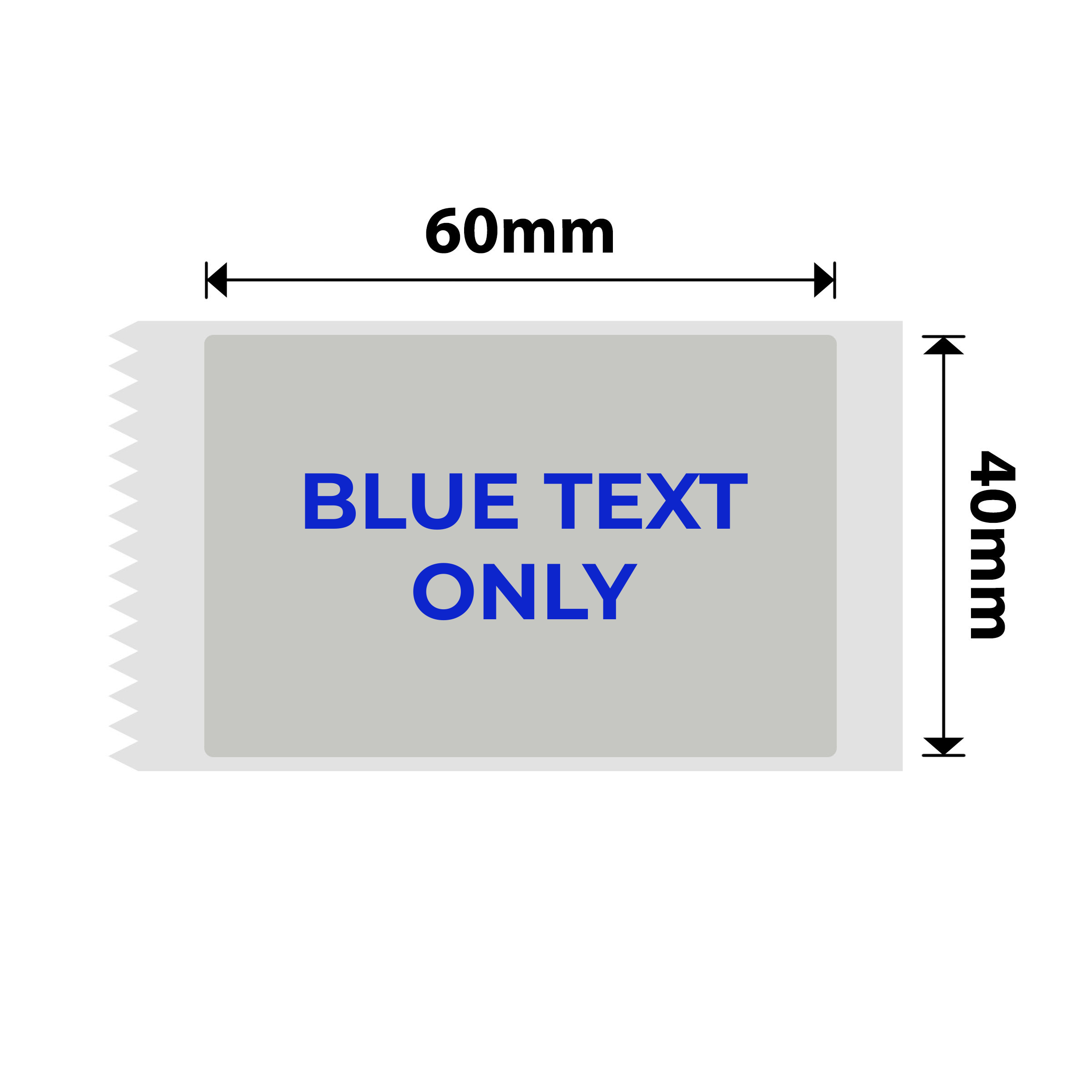 NB651 - NIIMBOT - B1 / B21 / B3S / B4 - 40X60MM - 105 SILVER GREY BLUE TEXT ONLY LABELS