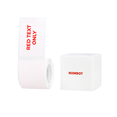 NB652 - NIIMBOT - B1 / B21 / B3S / B4 - 40X60MM - 125 WHITE LABELS RED TEXT ONLY LABELS
