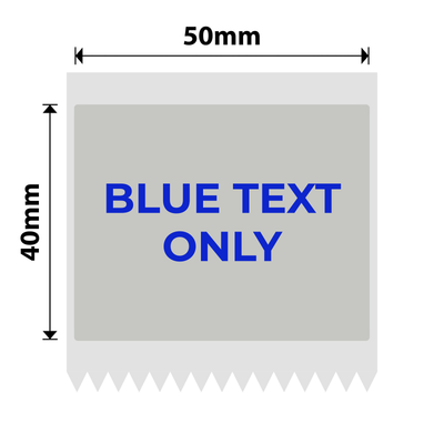 NB656 - NIIMBOT - B1 / B21 / B3S / B4 - 50X40MM - 150 SILVER GREY BLUE TEXT ONLY LABELS