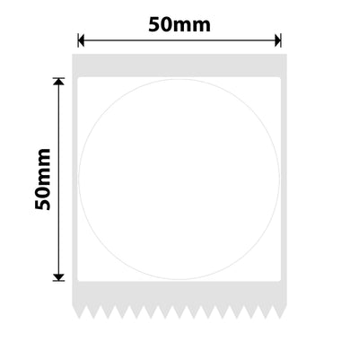NB658 - NIIMBOT - B1 / B21 / B3S / B4 - 50X50MM - 145 WHITE ROUND RED TEXT ONLY LABELS