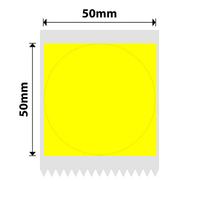 NB659 - NIIMBOT - B1 / B21 / B3S / B4 - 50X50MM - 145 YELLOW ROUND RED TEXT ONLY LABELS
