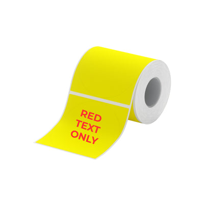 NB659 - NIIMBOT - B1 / B21 / B3S / B4 - T50X50 - 145 ÉTIQUETTES PAR ROULEAU - JAUNE - TEXTE ROUGE UNIQUEMENT - ROND