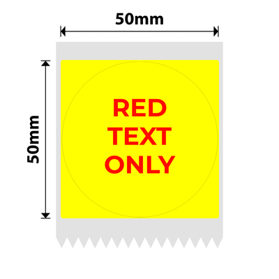 NB659 - NIIMBOT - B1 / B21 / B3S / B4 - 50X50MM - 145 YELLOW ROUND RED TEXT ONLY LABELS