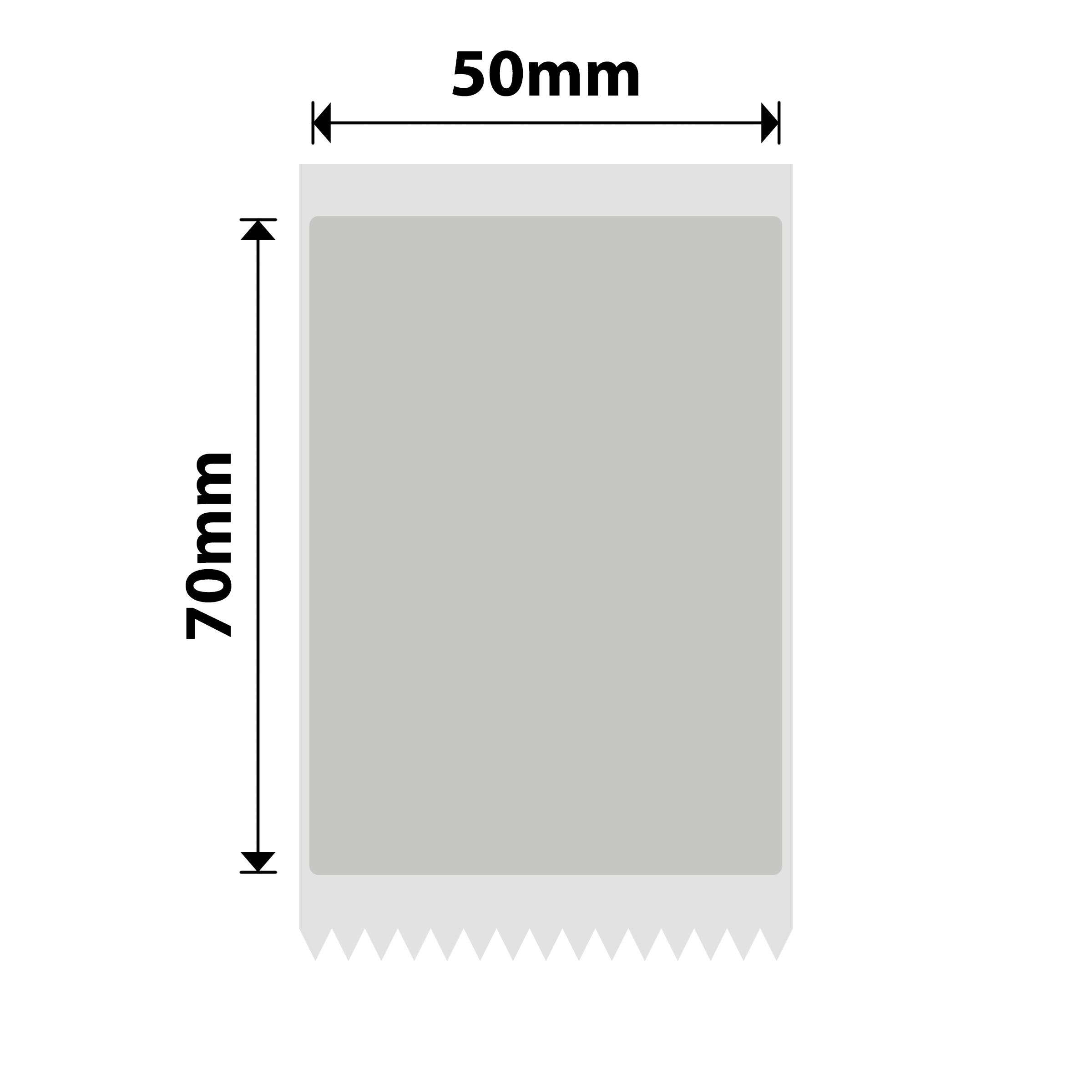 NB661 - NIIMBOT - B1 / B21 / B3S / B4 - 50X70MM - 90 SILVER GREY BLUE TEXT ONLY LABELS