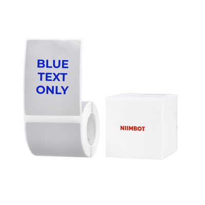 NB661 - NIIMBOT - B1 / B21 / B3S / B4 - 50X70MM - 90 SILVER GREY BLUE TEXT LABELS