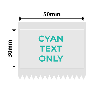NB664 - NIIMBOT - B1 / B21 / B3S / B4 - 50X30MM - 230 TRANSPARENT CYAN TEXT ONLY LABELS