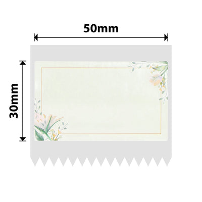 NB669 - NIIMBOT - B1 / B21 / B3S / B4 - 50X30MM - 230 WHITE FLOWER LABELS
