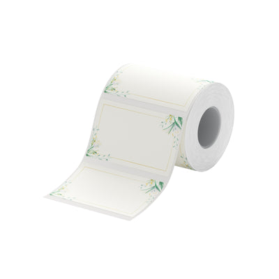 NIIMBOT - B Range - 50x30mm - White Flower - 230 Labels